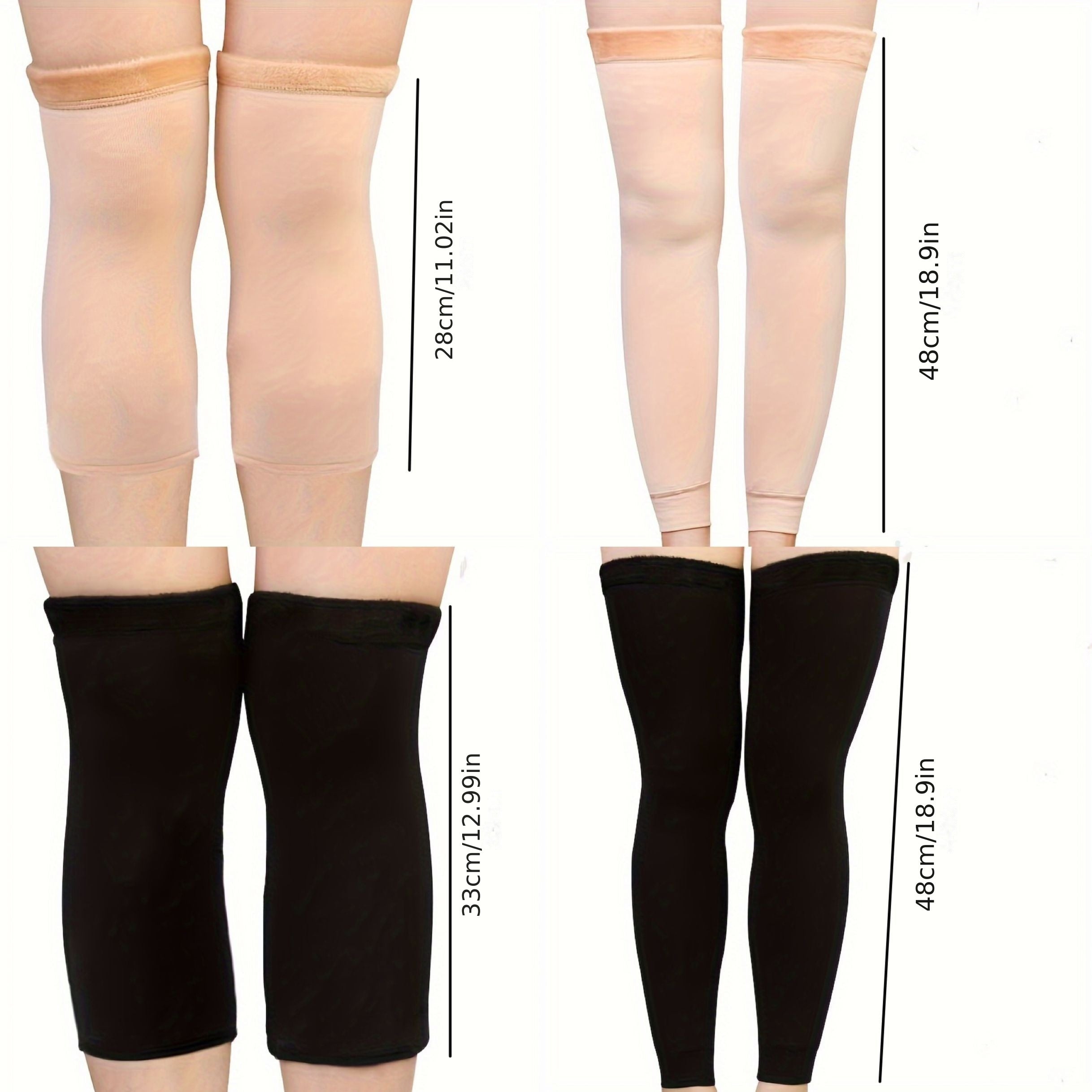 Winter Elastic Warm Knee Pads Thickened And Fleece Knee Pads