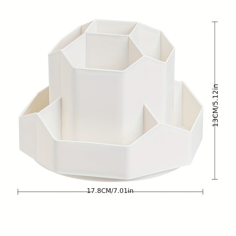 360 Rotating Cosmetic Organizer Box Makeup Brush Case Holder Lipstick Holder