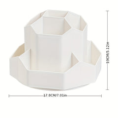 360 Rotating Cosmetic Organizer Box Makeup Brush Case Holder Lipstick Holder