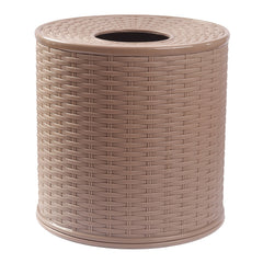 Stylish Round Woven Tissue Storage Box