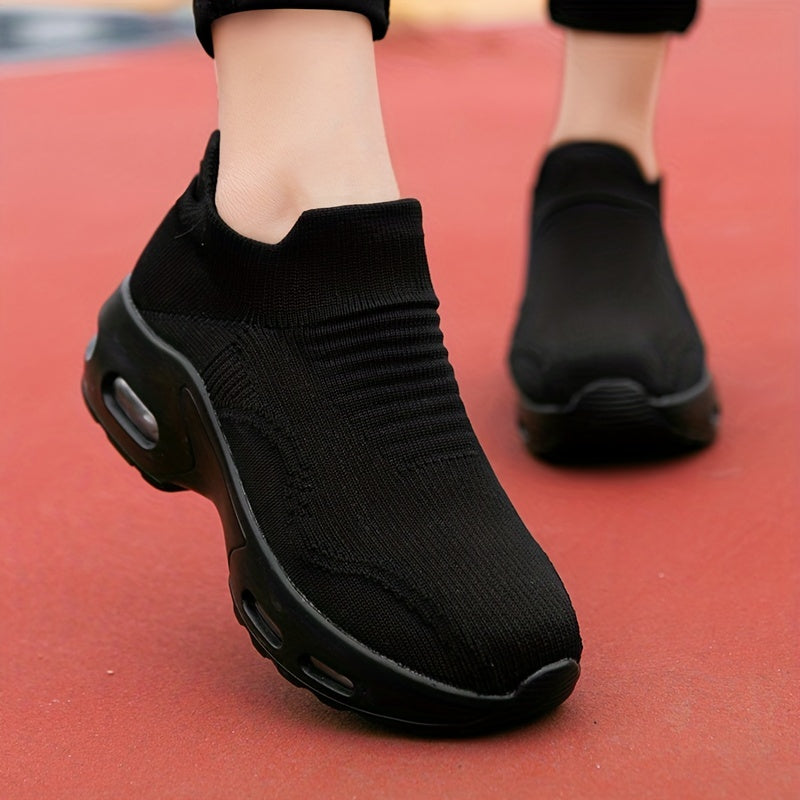 Women's Slip-on Sock Sneakers Air Cushion Casual Running Shoes