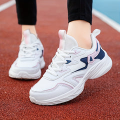 Women's Low Top Breathable Running Shoes Soft Sole Lightweight Chunky Sneakers