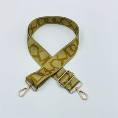 Wide Geometric Pattern Bag Strap, Adjustable Shoulder Replacement