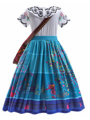 Princess Skirt Cosplay Dress Set with Bag