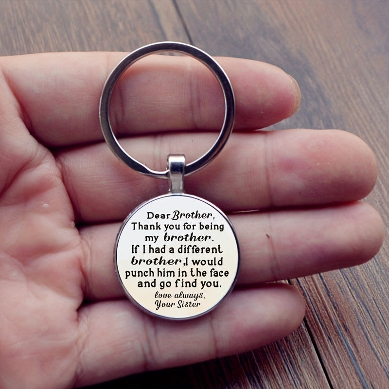 Brother Appreciation Keychain Birthday Gift Key Ring