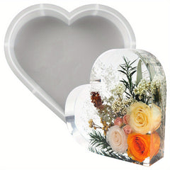 Silicone Epoxy Resin Molds Hexagon Heart Shape DIY Flower Preservation Art Craft