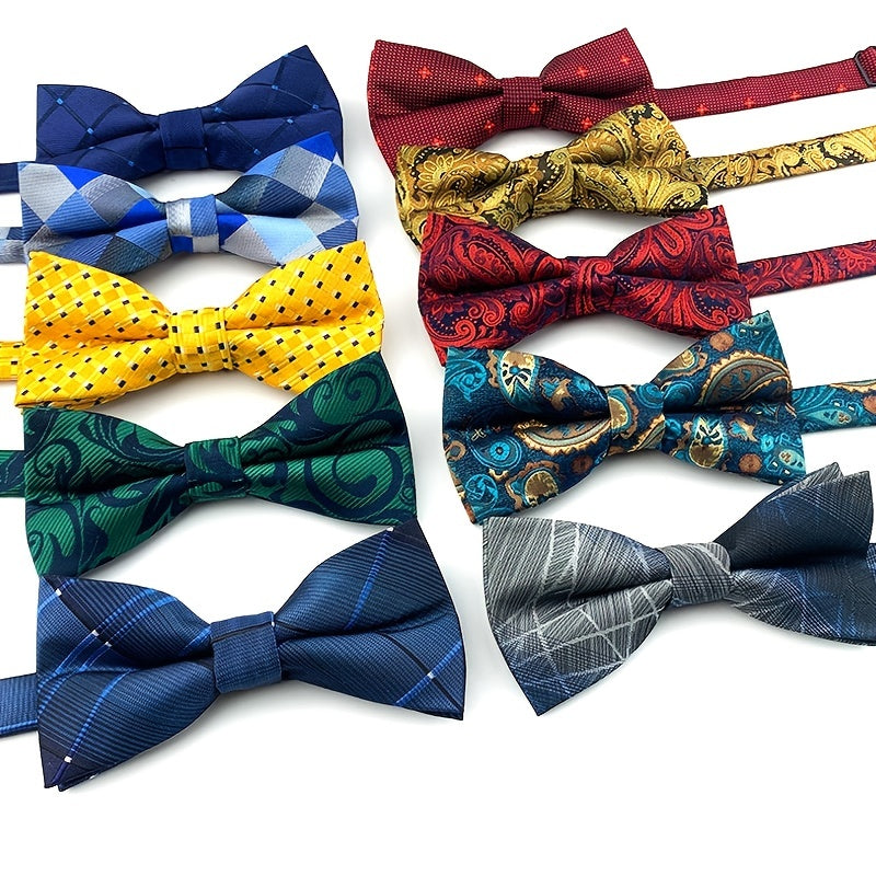 Men's Jacquard Banquet Bow Tie 1200 Thread Polyester Fabric