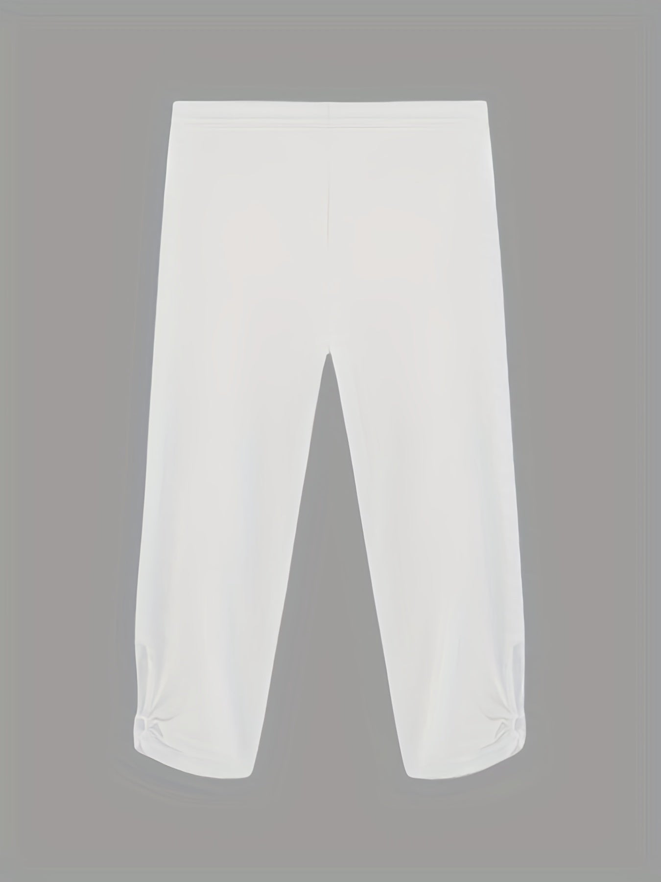 Solid Cutout Skinny Capris Leggings for Women