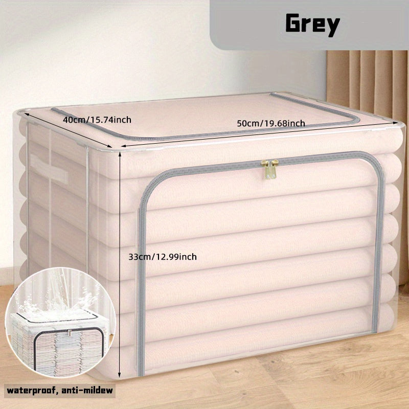 Transparent Clothes Storage Box Foldable Clothes Blanket Organizer Waterproof