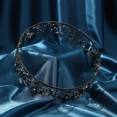Baroque Dark Rhinestone Crown Bride Wedding Accessory