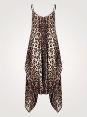 Leopard Print Cami Jumpsuit Sleeveless Boho Summer Style