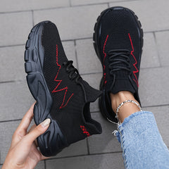 Women's Breathable Chunky Sneakers Lace-up Running Shoes