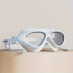 Adult Swimming Goggles Waterproof Anti-fog Large Frame Glasses