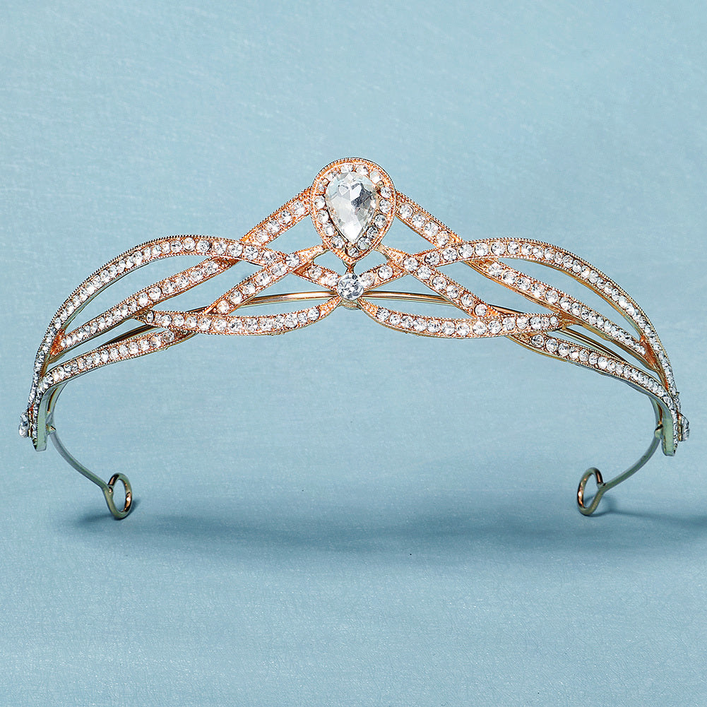 Baroque Crown Headband Crystal Tiara For Women