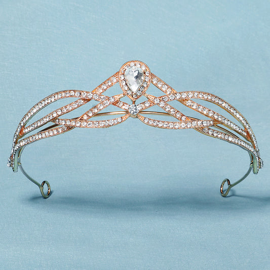 Baroque Crown Headband Crystal Tiara For Women
