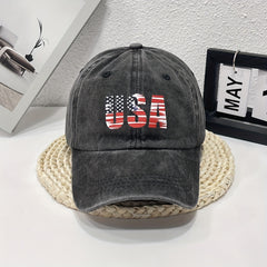 Flag Pattern Men's Denim Baseball Cap
