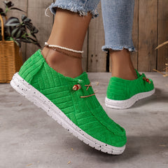 Solid Slip On Sneakers Lightweight Non-slip Sport Shoes