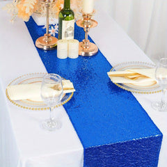Navy Sequin Table Runner Rectangle Glitter Table Runner