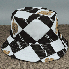 Puppy Print Bucket Hat Sunshade Sunscreen Reversible Wear
