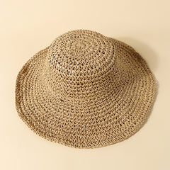 Women's Crochet Big Brim Straw Hat Beach Sun Hat