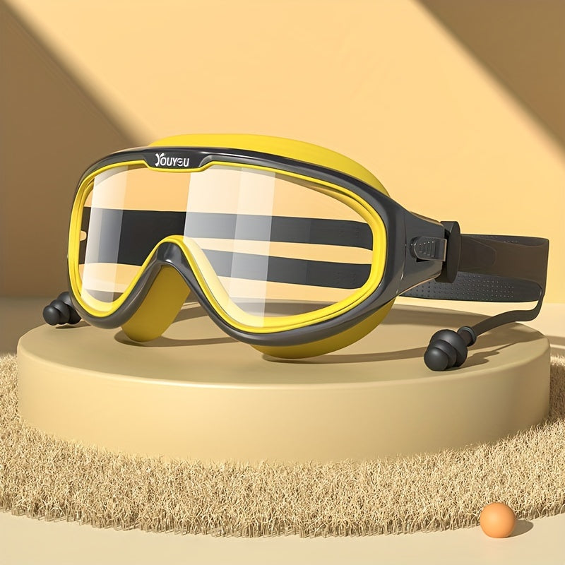 Large Frame Adults Swimming Goggles Waterproof Anti Fog Swimming Glasses