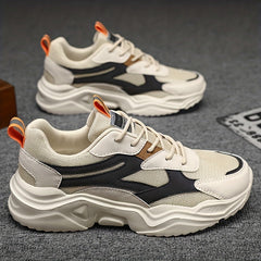 Men's Breathable Mesh Chunky Sneakers for Jogging Gym