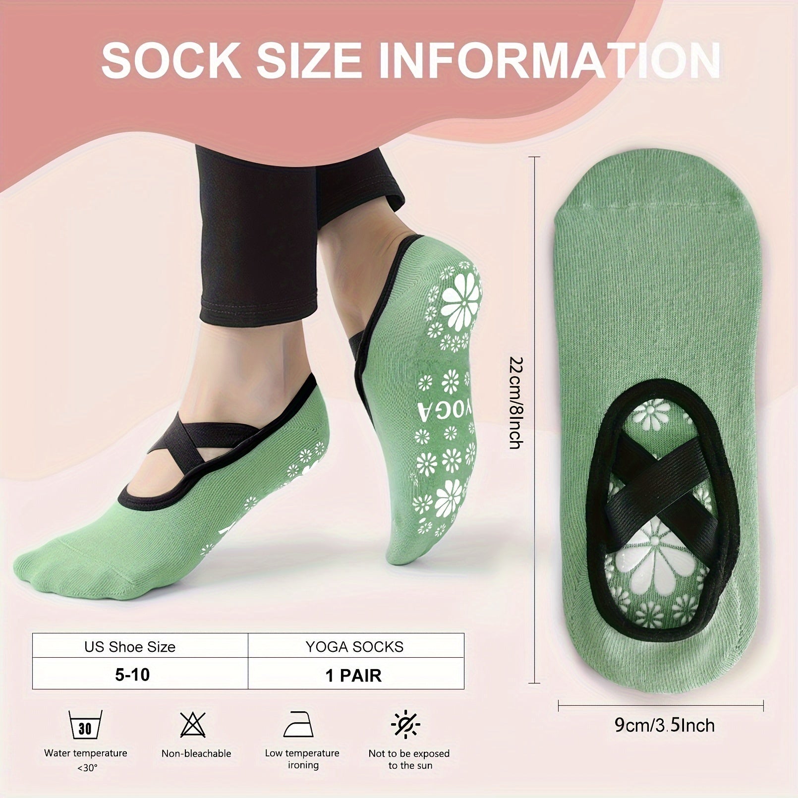 Yoga Socks Non skid Gripper Socks In Barre Pilates Ballet For Women