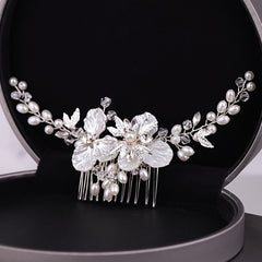 Faux Pearl Flower Hair Comb Hair Jewelry Ladies Hair Pin Headband
