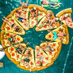 Pizza Slice Inflatable Lounge Chair for Pool Parties and Beach Fun