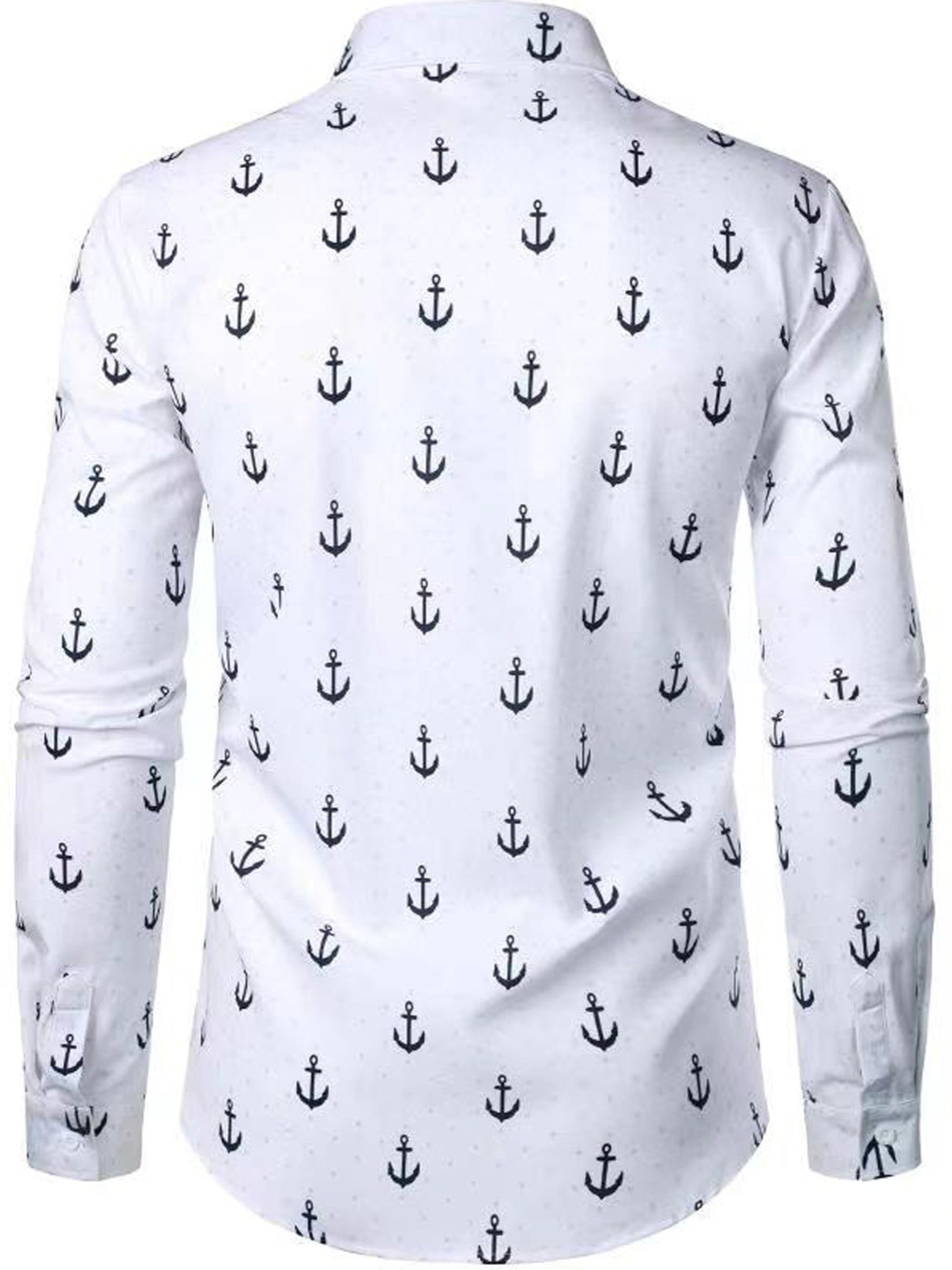 Floral Print Men Long Sleeve Casual Blouse