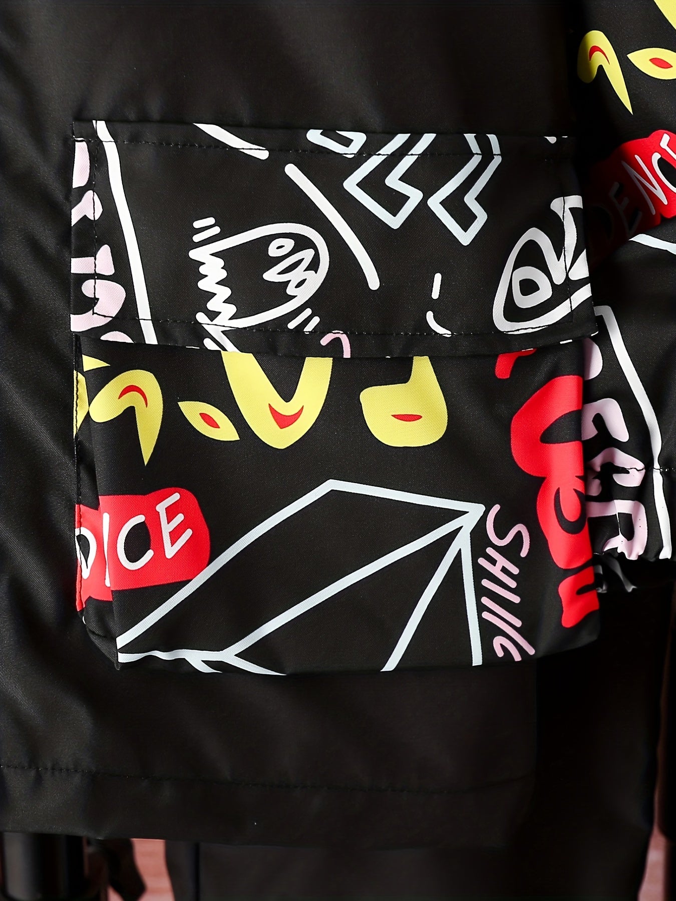 Street Style Boy's Graffiti 2pcs Jacket & Cargo Pants Set