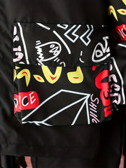 Street Style Boy's Graffiti 2pcs Jacket & Cargo Pants Set