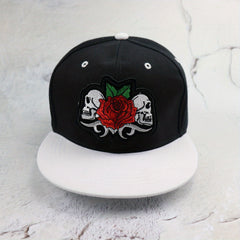 Hip Hop Cap Skull Rose Embroidery Hats Snapback Hat