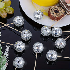 8pcs 3 0cm Disco Balls Cake Decoration Disco Party Decoration
