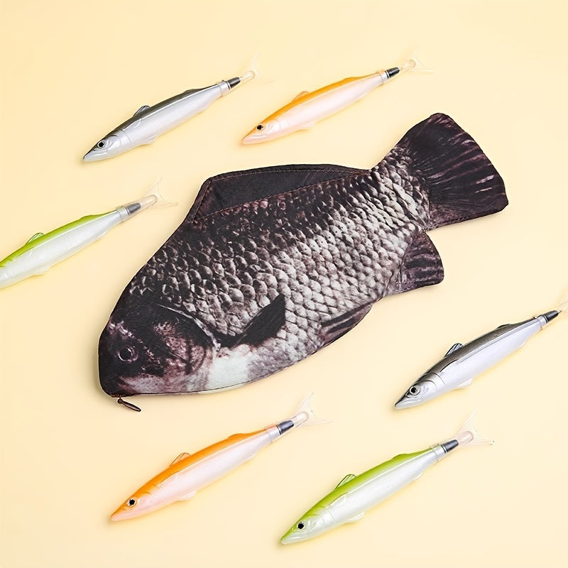 Creative Simulation Crucian Pencil Bag Funny Pencil Box