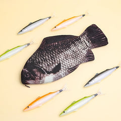 Creative Simulation Crucian Pencil Bag Funny Pencil Box