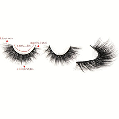 1 Pair Full Strip Thick Curling 15mm False Eyelashes