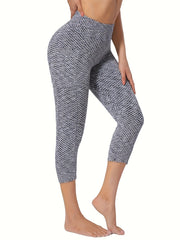 High Waist Yoga Cropped Pants for Women