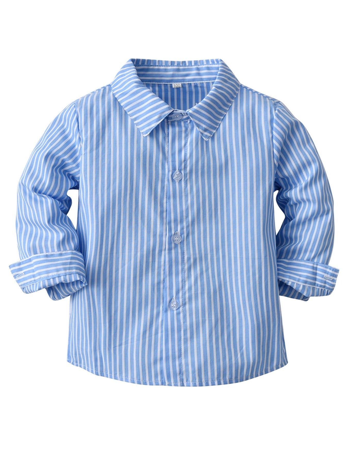 Toddler Boys Striped Button Front Shirt