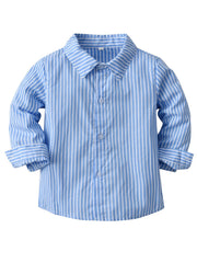 Toddler Boys Striped Button Front Shirt