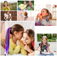 Colorful Wig Braids Ponytail Hair Extension Hair Tie Hair Bands