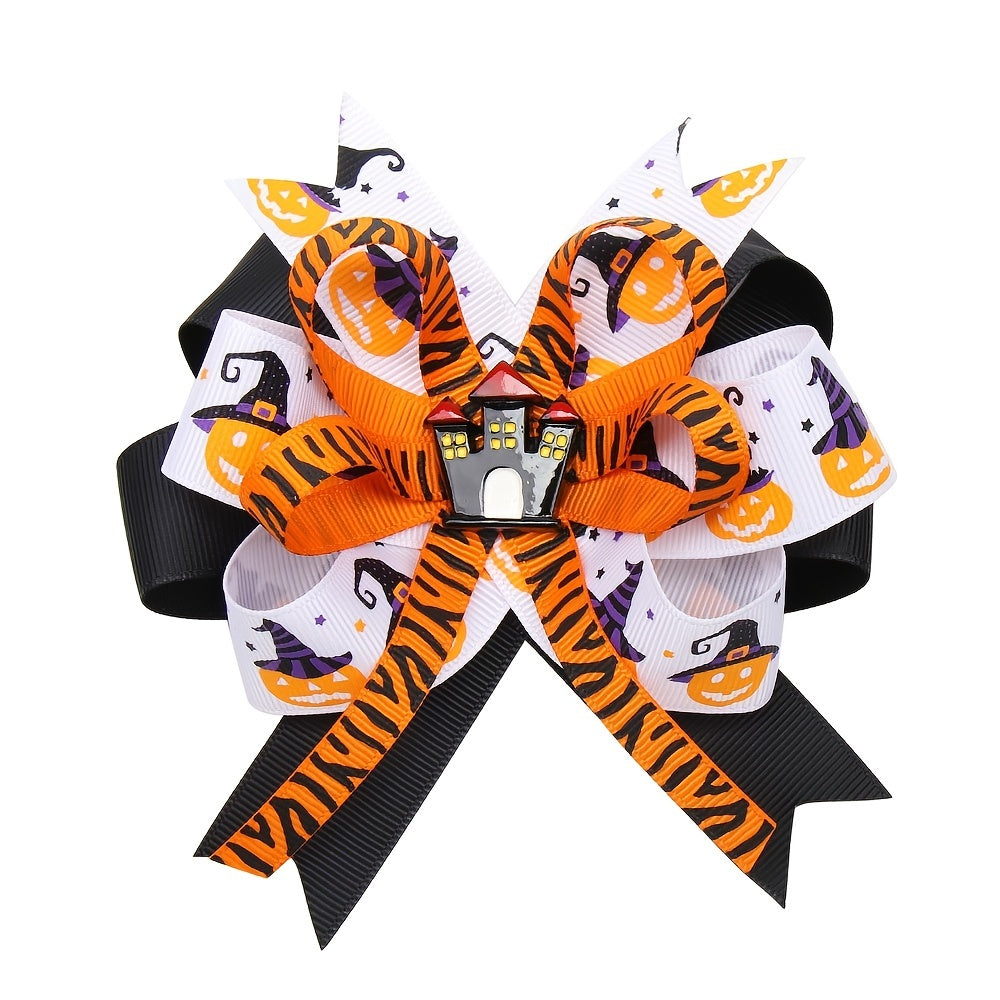 Layer Bow For Kids Halloween Hairbow Clip