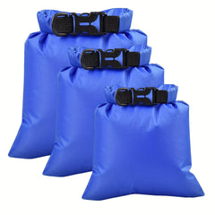 3 Pcs Outdoor Waterproof Rafting Storage Bags with Release Buckle