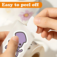 500 Purple Stickers Roll Water Bottles Laptop Phone Luggage Girls Party