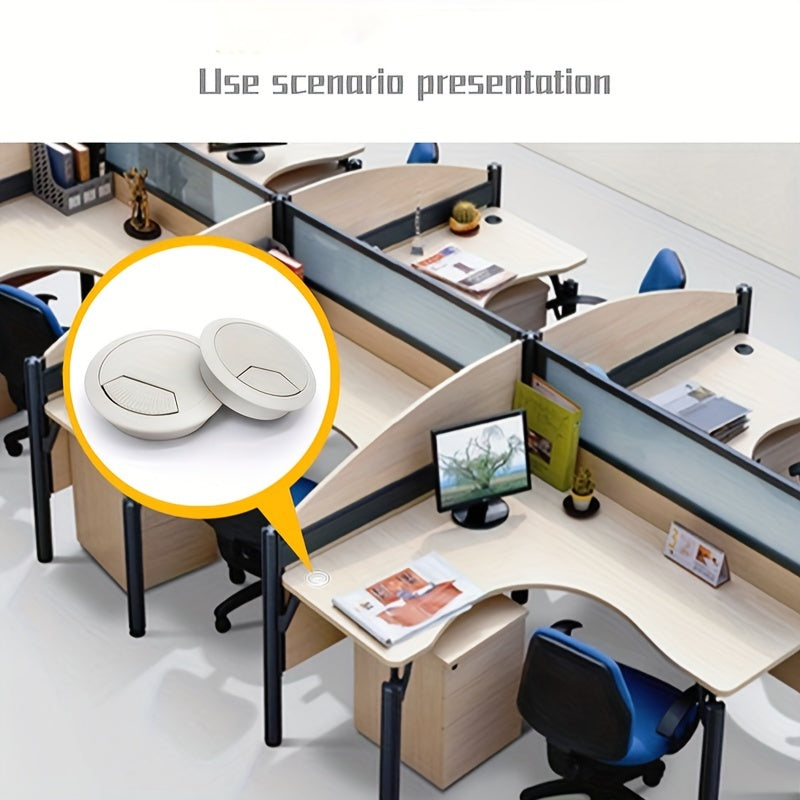 4pcs Table Cable Organizer Desk Cable Grommet Wire Hole Cover Line Outlet Port