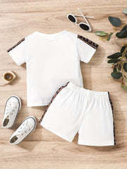 Baby Boys Casual T shirt & Shorts Set For Summer Holiday