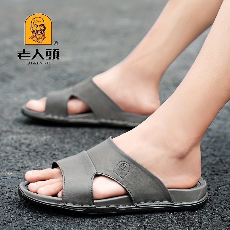 LAORENTOU Men's Open Toe Non Slip Beach Shoes Summer
