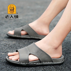 LAORENTOU Men's Open Toe Non Slip Beach Shoes Summer