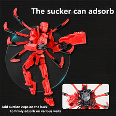 6 Colors Full Body Jointed Action Figures Set DIY Mecha Toys