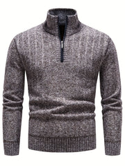 Men's Knitted Sweater Casual Warm Herringbone Pullover For Spring Fall